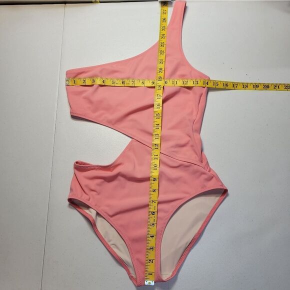Solid & Striped The Claudia One Shoulder One Piece Swimsuit Flamingo Size M - Picture 14 of 15